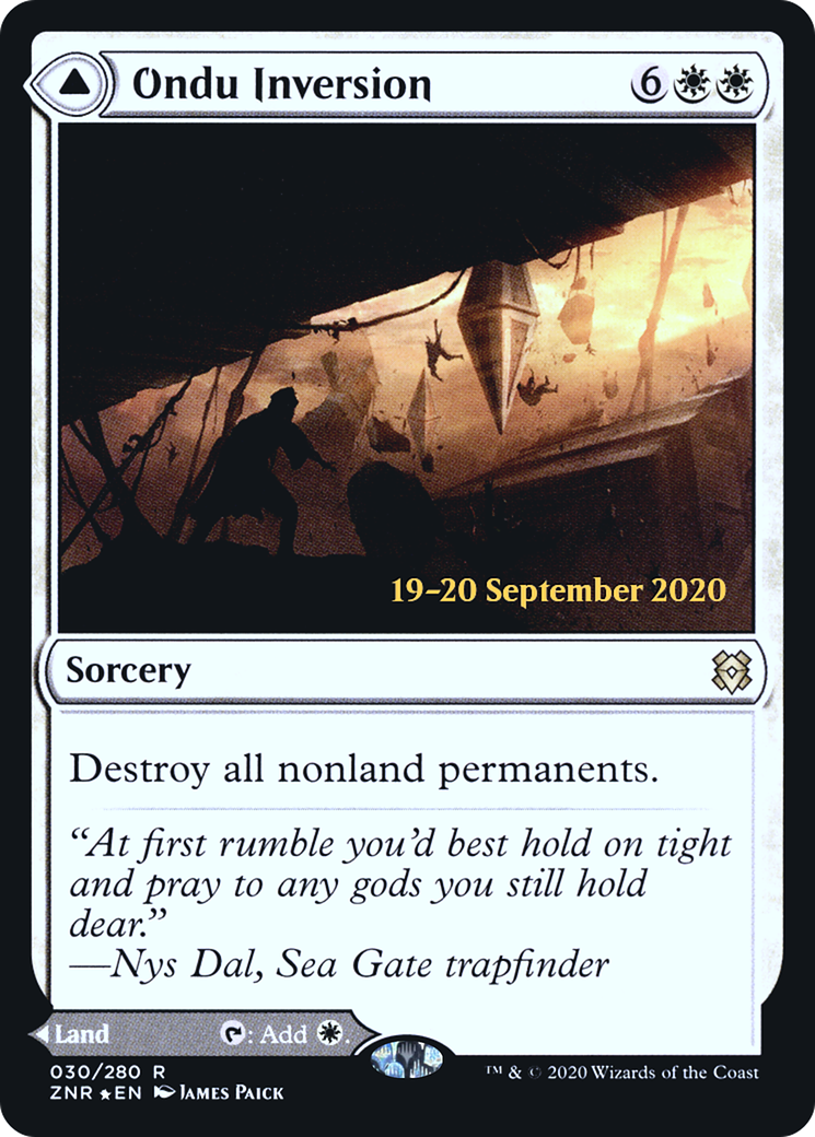 Ondu Inversion // Ondu Skyruins (PZNR-30S) - Zendikar Rising Promos Foil - Premium MTG Single from Wizards of the Coast - Just $1.83! Shop now at Game Crave Tournament Store