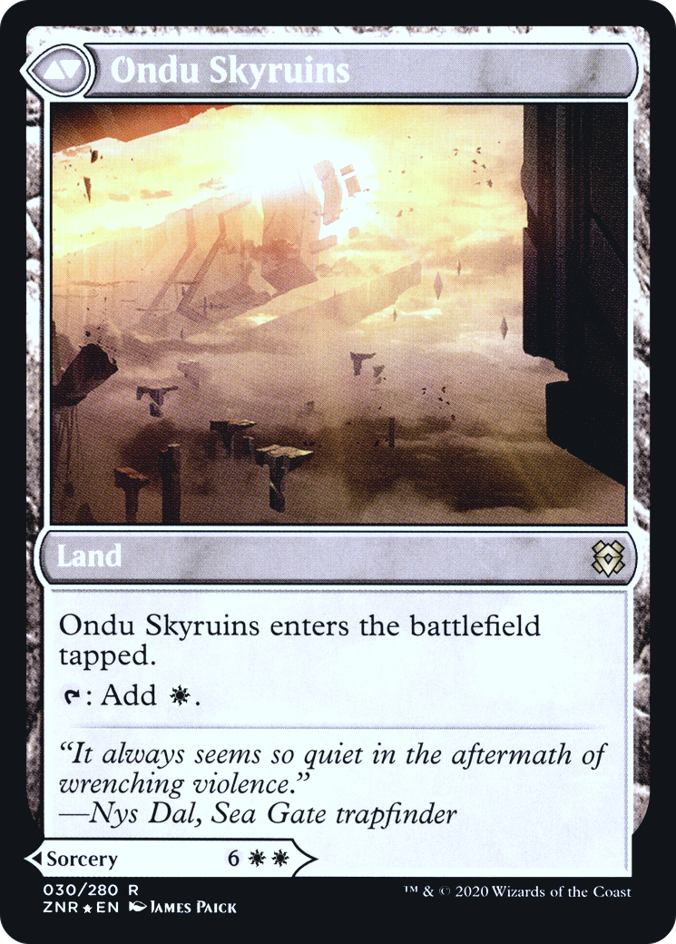 Ondu Inversion // Ondu Skyruins (PZNR-30S) - Zendikar Rising Promos Foil - Premium MTG Single from Wizards of the Coast - Just $1.83! Shop now at Game Crave Tournament Store