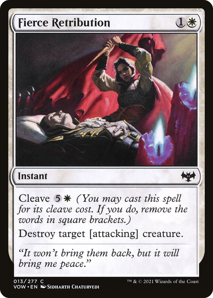 Fierce Retribution (VOW-013) - Innistrad: Crimson Vow Foil - Premium MTG Single from Wizards of the Coast - Just $0.08! Shop now at Game Crave Tournament Store