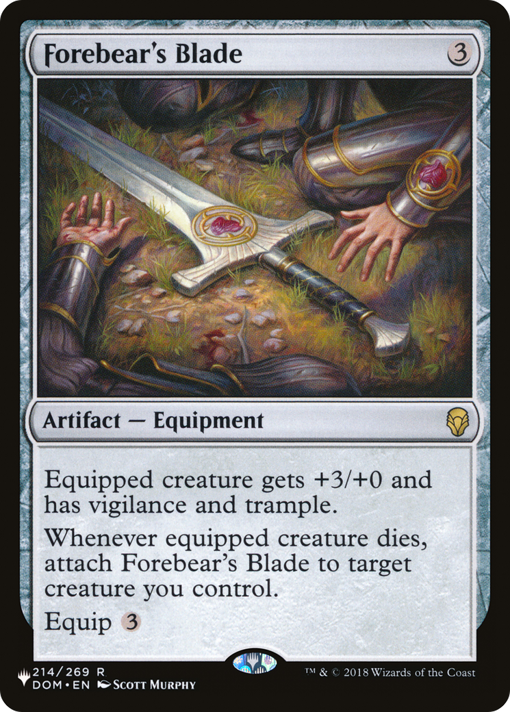 Forebear's Blade (PLIST-1156) - The List - Premium MTG Single from Wizards of the Coast - Just $0.08! Shop now at Game Crave Tournament Store