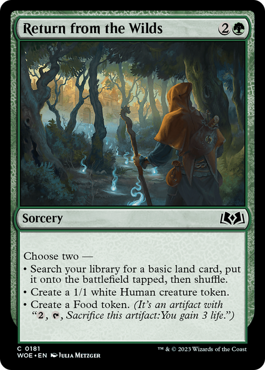 Return from the Wilds (WOE-181) - Wilds of Eldraine - Premium MTG Single from Wizards of the Coast - Just $0.25! Shop now at Game Crave Tournament Store