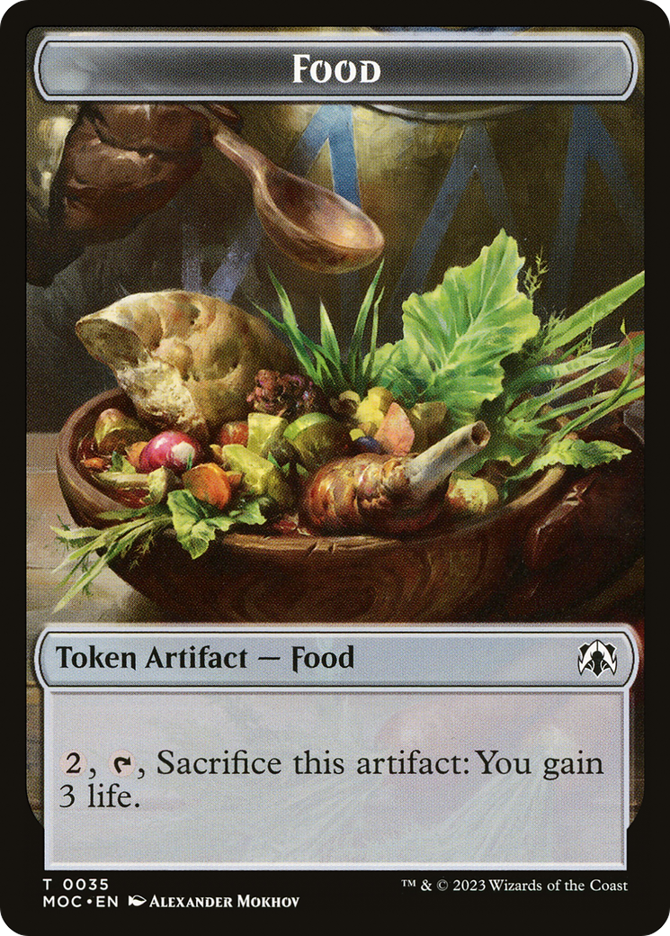 Food (TMOC-035) - March of the Machine Commander Tokens - Premium MTG Single from Wizards of the Coast - Just $0! Shop now at Game Crave Tournament Store