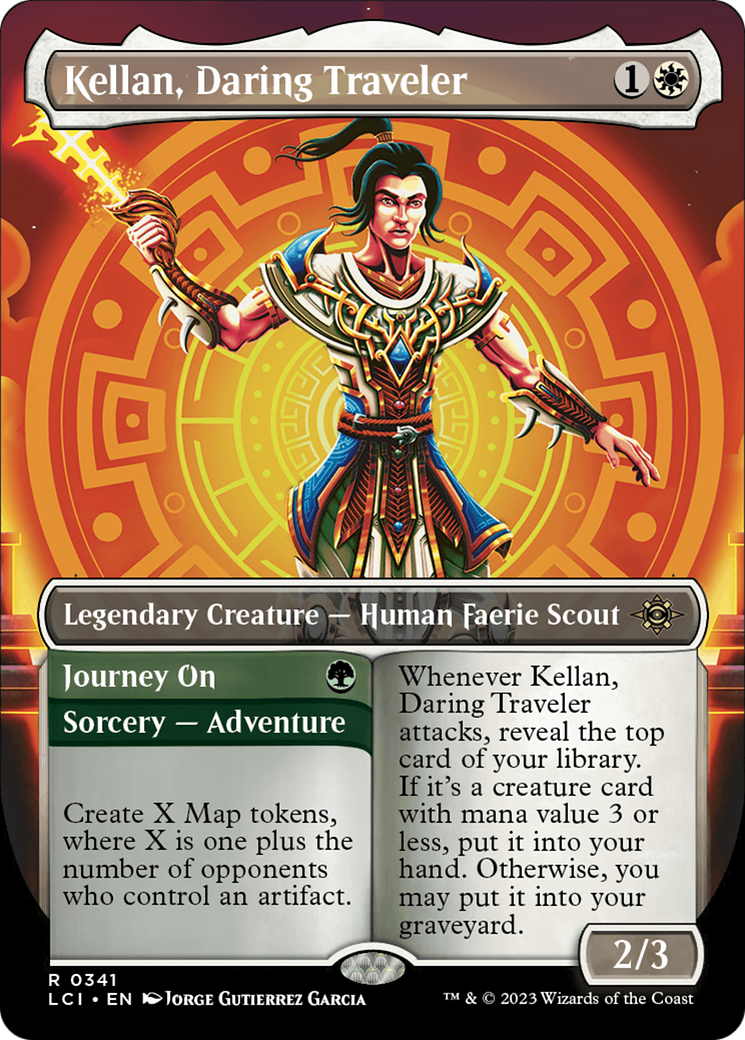 Kellan, Daring Traveler // Journey On (LCI-341) - The Lost Caverns of Ixalan (Borderless) Foil - Premium MTG Single from Wizards of the Coast - Just $0.08! Shop now at Game Crave Tournament Store