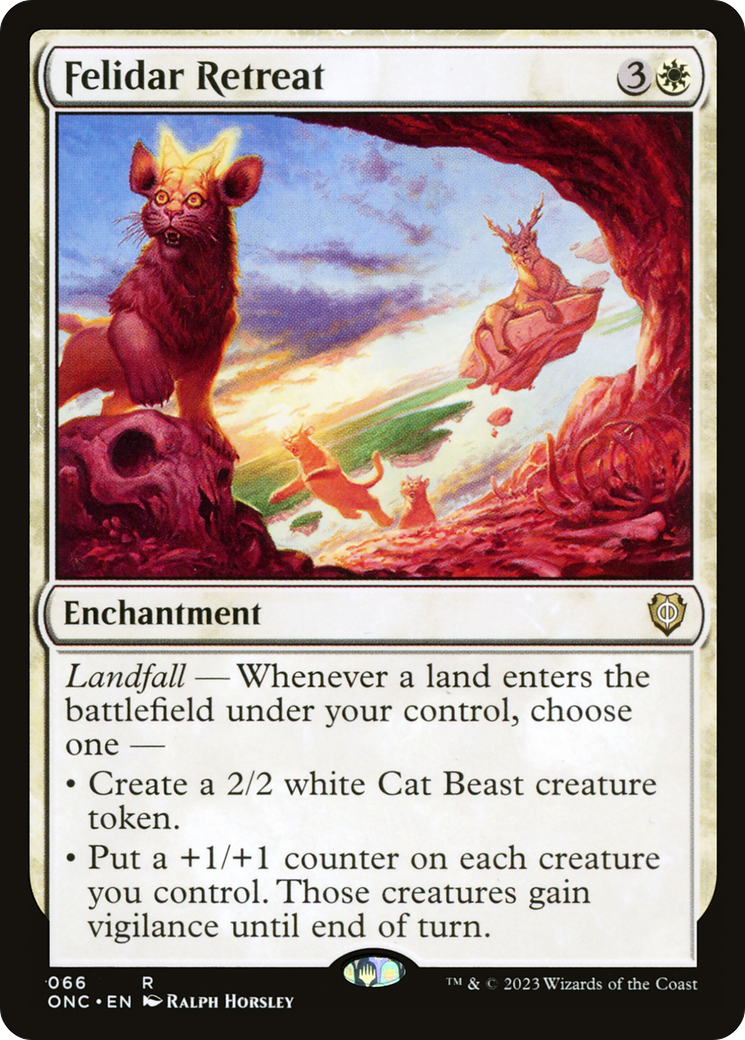 Felidar Retreat (ONC-066) - Phyrexia: All Will Be One Commander - Premium MTG Single from Wizards of the Coast - Just $0.31! Shop now at Game Crave Tournament Store