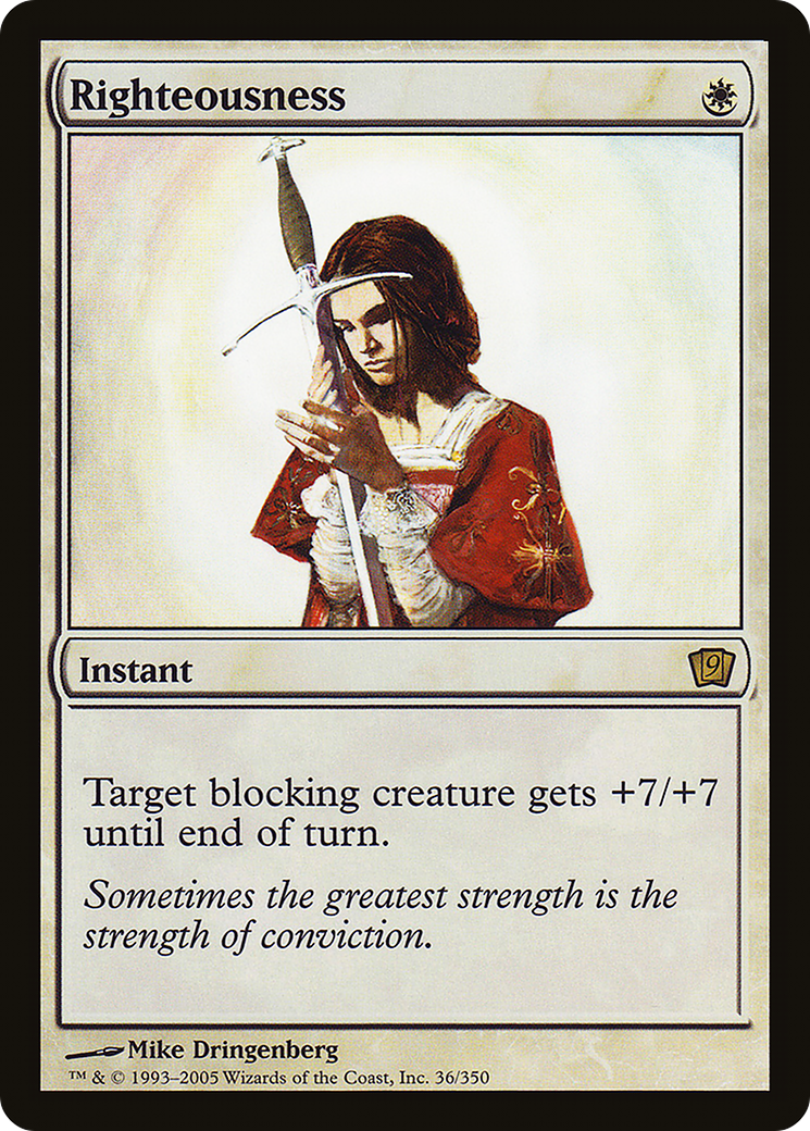 Righteousness (9ED-36★) - Ninth Edition Foil - Premium MTG Single from Wizards of the Coast - Just $4.16! Shop now at Game Crave Tournament Store