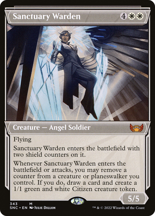 Sanctuary Warden (SNC-343) - Streets of New Capenna: (Showcase) - Premium MTG Single from Wizards of the Coast - Just $0.23! Shop now at Game Crave Tournament Store
