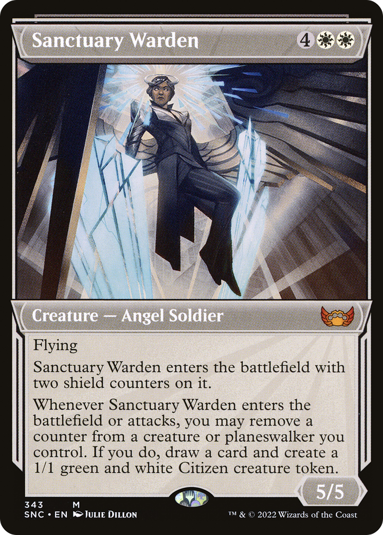 Sanctuary Warden (SNC-343) - Streets of New Capenna: (Showcase) Foil - Premium MTG Single from Wizards of the Coast - Just $0.33! Shop now at Game Crave Tournament Store