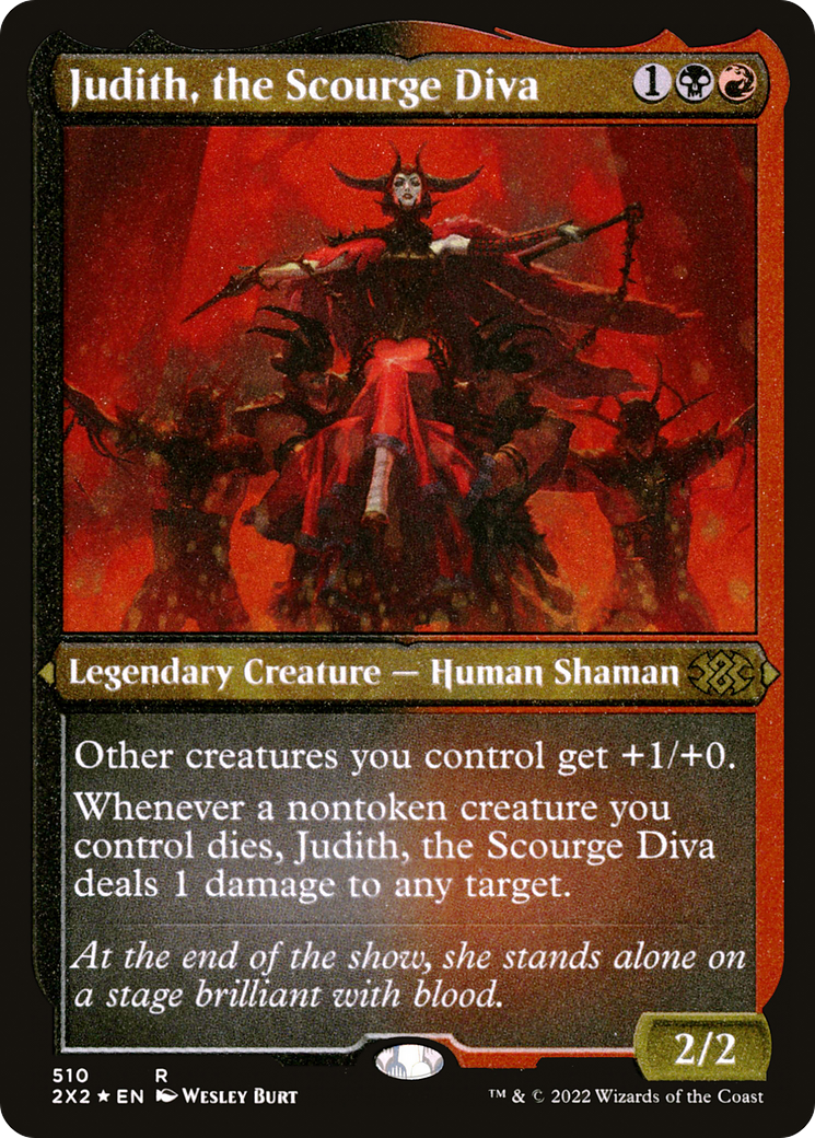 Judith, the Scourge Diva (2X2-510) - Double Masters 2022 Etched Foil - Premium MTG Single from Wizards of the Coast - Just $0.29! Shop now at Game Crave Tournament Store