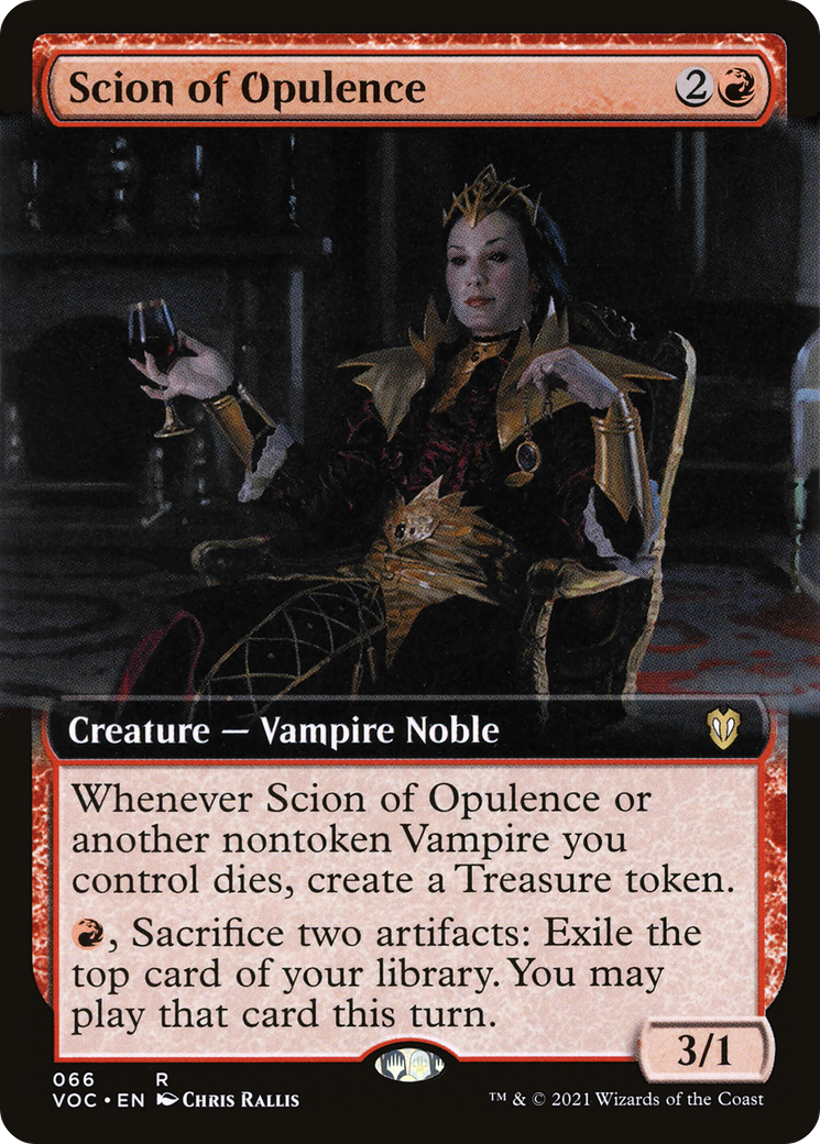 Scion of Opulence (VOC-066) - Crimson Vow Commander: (Extended Art) - Premium MTG Single from Wizards of the Coast - Just $0.08! Shop now at Game Crave Tournament Store