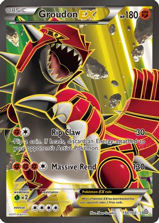 Groudon-EX 150/160 - Primal Clash Holofoil - Premium Pokemon Single from Nintendo - Just $31.30! Shop now at Game Crave Tournament Store