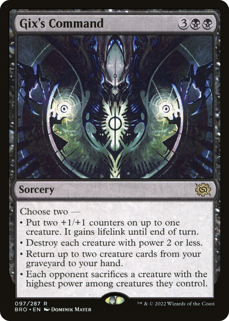 Gix's Command (BRO-097) - The Brothers' War - Premium MTG Single from Wizards of the Coast - Just $0.22! Shop now at Game Crave Tournament Store