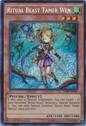 Ritual Beast Tamer Wen (THSF-EN024) - The Secret Forces Unlimited - Premium Yugioh Single from Konami - Just $0.76! Shop now at Game Crave Tournament Store