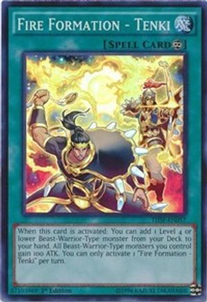 Fire Formation - Tenki (THSF-EN057) - The Secret Forces Unlimited - Premium Yugioh Single from Konami - Just $0.32! Shop now at Game Crave Tournament Store