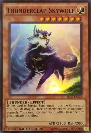 Thunderclap Skywolf (SE) (SECE-ENS08) - Secrets of Eternity Limited - Premium Yugioh Single from Konami - Just $0.25! Shop now at Game Crave Tournament Store