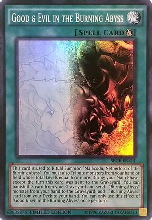 Good & Evil in the Burning Abyss (SE) (SECE-ENS14) - Secrets of Eternity Limited - Premium Yugioh Single from Konami - Just $0.11! Shop now at Game Crave Tournament Store