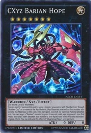 CXyz Barian Hope (SE) (NECH-ENS14) - The New Challengers Limited - Premium Yugioh Single from Konami - Just $0.10! Shop now at Game Crave Tournament Store