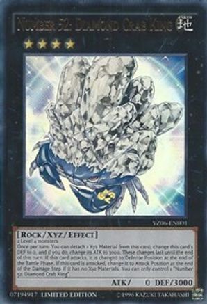 Number 52: Diamond Crab King (YZ06-EN001) - Yu-Gi-Oh! ZEXAL Manga Promotional Cards Limited - Premium Yugioh Single from Konami - Just $4.70! Shop now at Game Crave Tournament Store