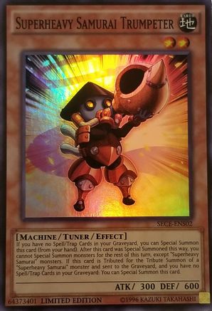 Superheavy Samurai Trumpeter (SE) (SECE-ENS02) - Secrets of Eternity Limited - Premium Yugioh Single from Konami - Just $0.89! Shop now at Game Crave Tournament Store