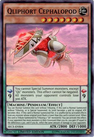 Qliphort Cephalopod (SE) (SECE-ENS04) - Secrets of Eternity Limited - Premium Yugioh Single from Konami - Just $0.58! Shop now at Game Crave Tournament Store
