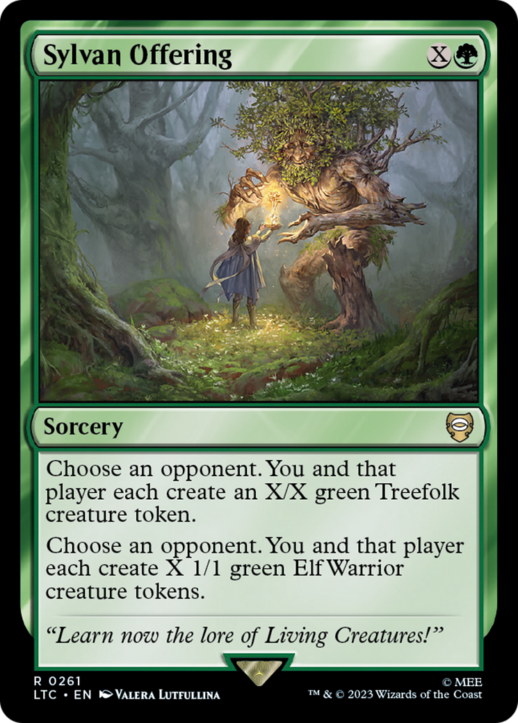 Sylvan Offering (LTC-261) - Tales of Middle-earth Commander - Premium MTG Single from Wizards of the Coast - Just $0.08! Shop now at Game Crave Tournament Store