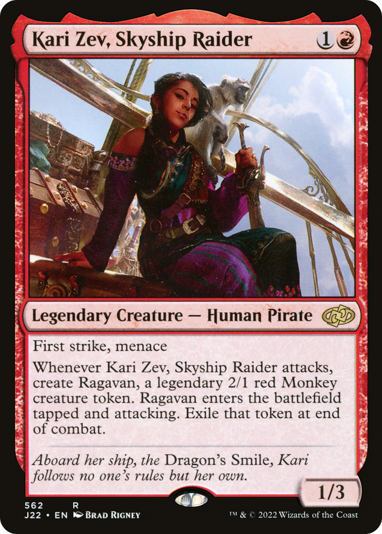 Kari Zev, Skyship Raider (J22-562) - Jumpstart 2022 - Premium MTG Single from Wizards of the Coast - Just $0.25! Shop now at Game Crave Tournament Store