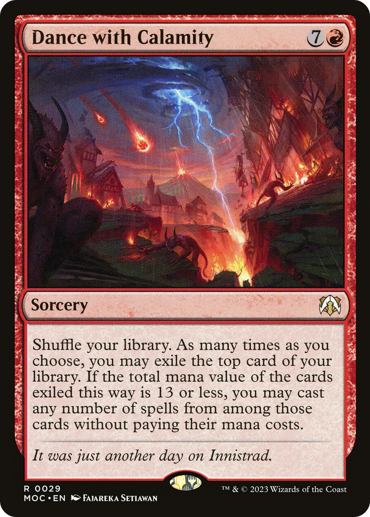 Dance with Calamity (MOC-029) - March of the Machine Commander - Premium MTG Single from Wizards of the Coast - Just $0.19! Shop now at Game Crave Tournament Store