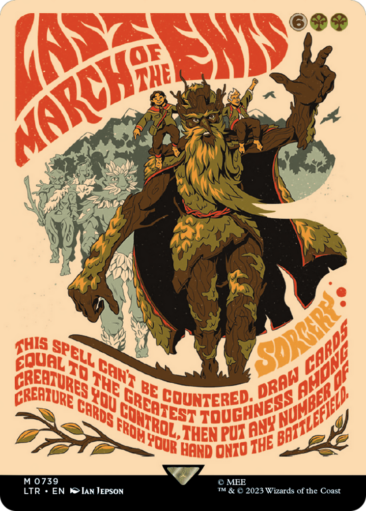 Last March of the Ents (LTR-739) - The Lord of the Rings: Tales of Middle-earth (Borderless) Foil - Premium MTG Single from Wizards of the Coast - Just $22.19! Shop now at Game Crave Tournament Store