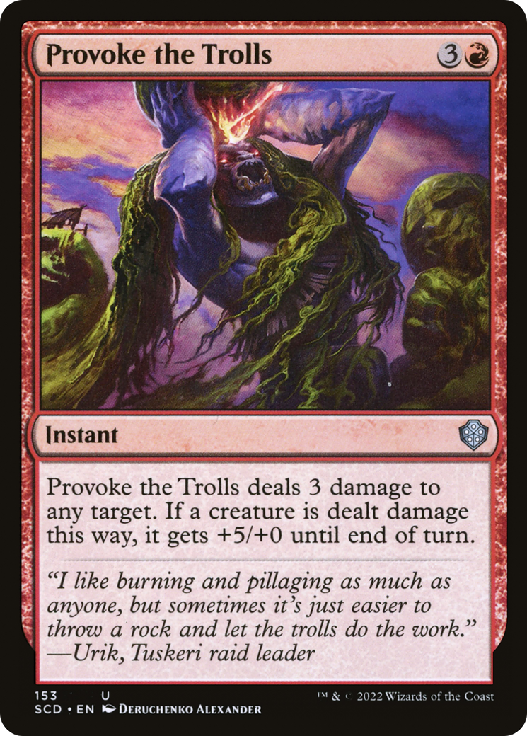 Provoke the Trolls (SCD-153) - Starter Commander Decks - Premium MTG Single from Wizards of the Coast - Just $0.25! Shop now at Game Crave Tournament Store