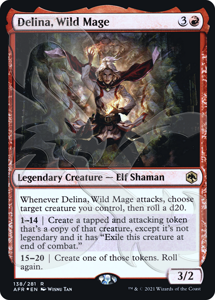 Delina, Wild Mage (PAFR-138A) - Adventures in the Forgotten Realms Promos Foil - Premium MTG Single from Wizards of the Coast - Just $42.13! Shop now at Game Crave Tournament Store