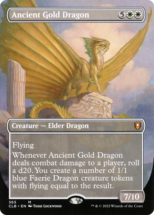 Ancient Gold Dragon (CLB-365) - Commander Legends: Battle for Baldur's Gate (Borderless) - Premium MTG Single from Wizards of the Coast - Just $6.33! Shop now at Game Crave Tournament Store