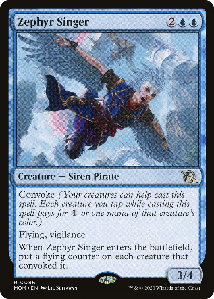 Zephyr Singer (MOM-086) - March of the Machine - Premium MTG Single from Wizards of the Coast - Just $0.08! Shop now at Game Crave Tournament Store