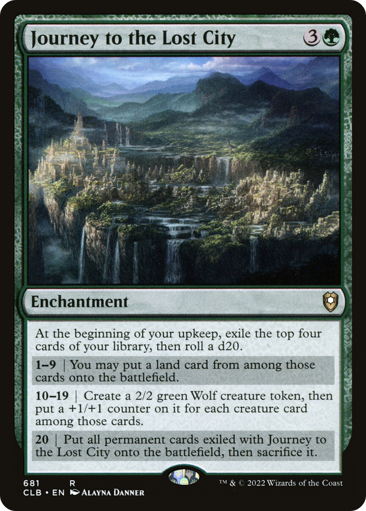 Journey to the Lost City (CLB-681) - Commander Legends: Battle for Baldur's Gate - Premium MTG Single from Wizards of the Coast - Just $0.08! Shop now at Game Crave Tournament Store