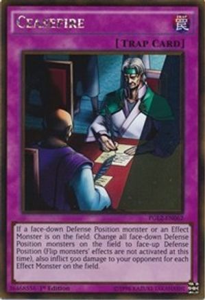 Ceasefire (PGL2-EN062) - Premium Gold: Return of the Bling Unlimited - Premium Yugioh Single from Konami - Just $0.42! Shop now at Game Crave Tournament Store