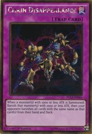 Chain Disappearance (PGL2-EN064) - Premium Gold: Return of the Bling 1st Edition - Premium Yugioh Single from Konami - Just $0.46! Shop now at Game Crave Tournament Store