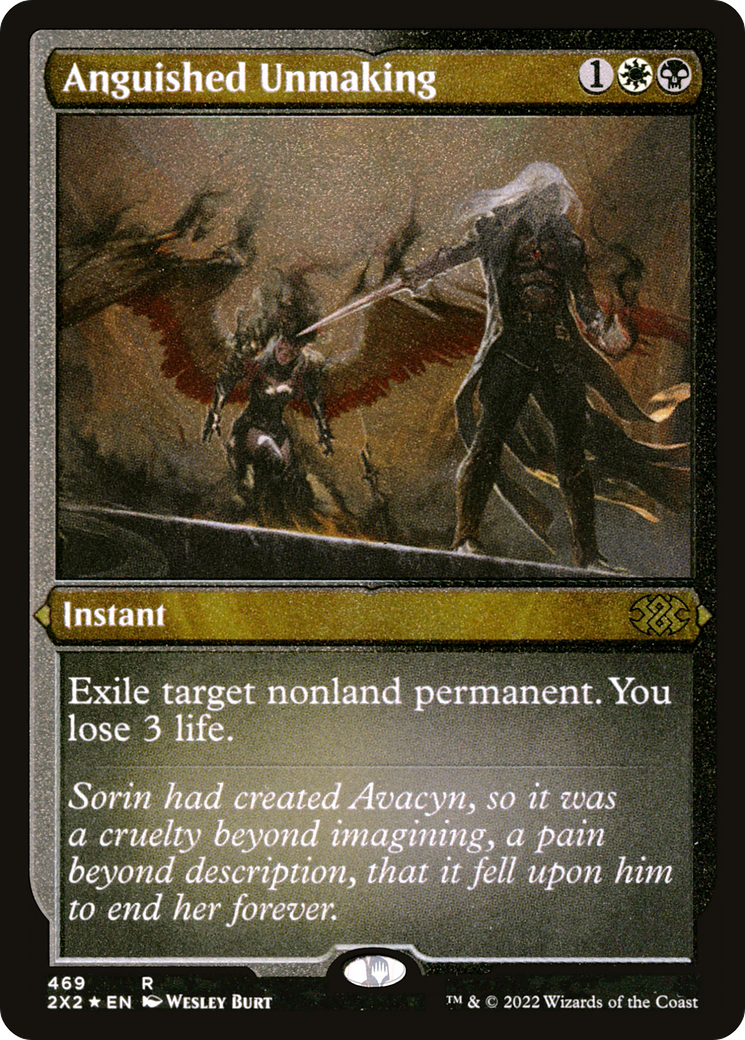 Anguished Unmaking (2X2-469) - Double Masters 2022 Etched Foil - Premium MTG Single from Wizards of the Coast - Just $2.11! Shop now at Game Crave Tournament Store