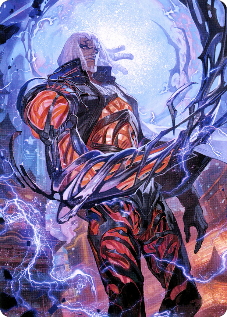 Tezzeret, Betrayer of Flesh // Tezzeret, Betrayer of Flesh (ANEO-054) - Neon Dynasty Art Series (Borderless) - Premium MTG Single from Wizards of the Coast - Just $0! Shop now at Game Crave Tournament Store