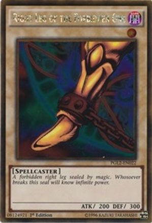 Right Leg of the Forbidden One (PGL2-EN022) - Premium Gold: Return of the Bling Unlimited - Premium Yugioh Single from Konami - Just $3.89! Shop now at Game Crave Tournament Store