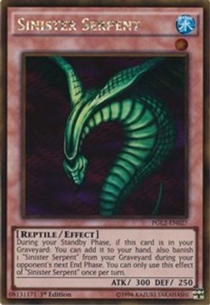 Sinister Serpent (PGL2-EN027) - Premium Gold: Return of the Bling Unlimited - Premium Yugioh Single from Konami - Just $0.79! Shop now at Game Crave Tournament Store