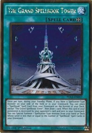 The Grand Spellbook Tower (PGL2-EN057) - Premium Gold: Return of the Bling Unlimited - Premium Yugioh Single from Konami - Just $5.28! Shop now at Game Crave Tournament Store