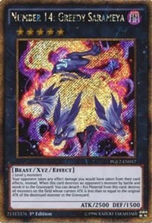 Number 14: Greedy Sarameya (PGL2-EN017) - Premium Gold: Return of the Bling 1st Edition - Premium Yugioh Single from Konami - Just $0.25! Shop now at Game Crave Tournament Store