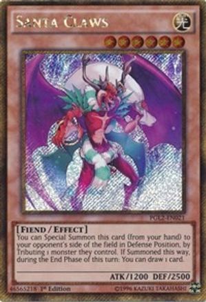 Santa Claws (PGL2-EN021) - Premium Gold: Return of the Bling 1st Edition - Premium Yugioh Single from Konami - Just $0.33! Shop now at Game Crave Tournament Store