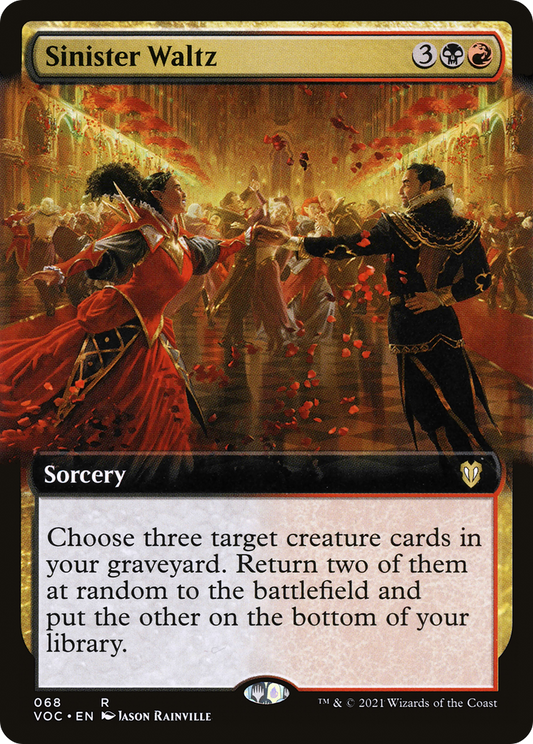 Sinister Waltz (VOC-068) - Crimson Vow Commander: (Extended Art) - Premium MTG Single from Wizards of the Coast - Just $0.08! Shop now at Game Crave Tournament Store