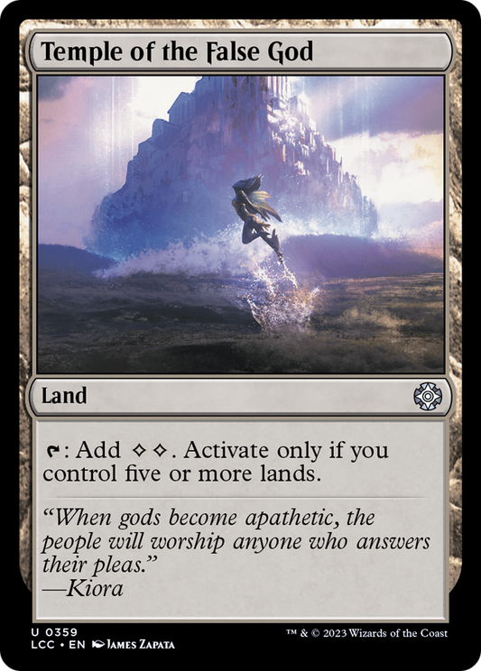 Temple of the False God (LCC-359) - The Lost Caverns of Ixalan Commander - Premium MTG Single from Wizards of the Coast - Just $0.25! Shop now at Game Crave Tournament Store