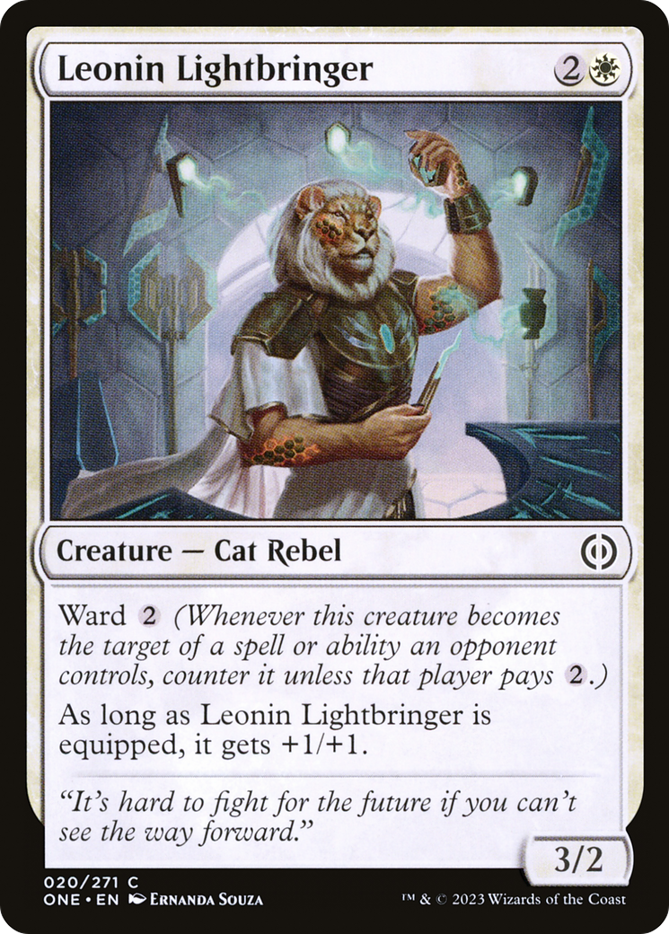 Leonin Lightbringer (ONE-020) - Phyrexia: All Will Be One - Premium MTG Single from Wizards of the Coast - Just $0.25! Shop now at Game Crave Tournament Store