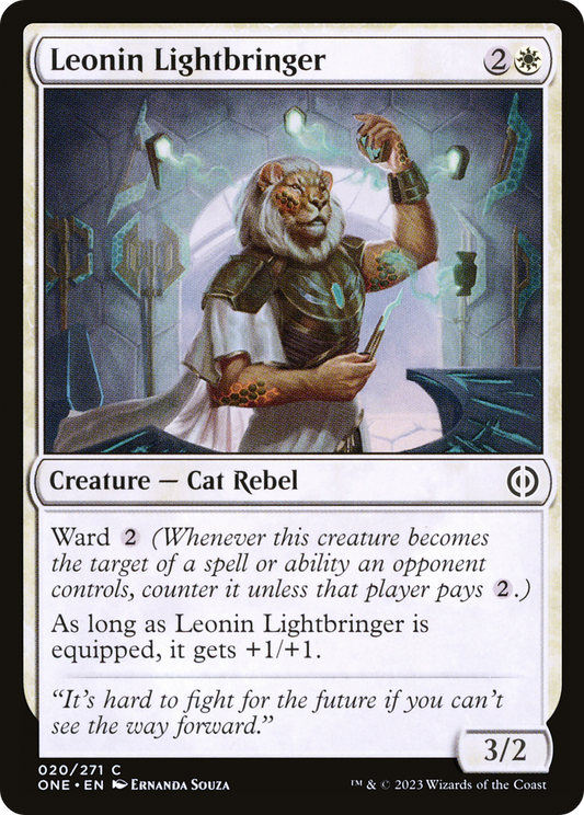 Leonin Lightbringer (ONE-020) - Phyrexia: All Will Be One - Premium MTG Single from Wizards of the Coast - Just $0.25! Shop now at Game Crave Tournament Store