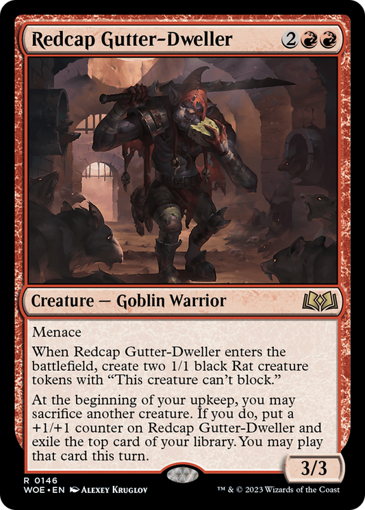 Redcap Gutter-Dweller (WOE-146) - Wilds of Eldraine Foil - Premium MTG Single from Wizards of the Coast - Just $0.08! Shop now at Game Crave Tournament Store