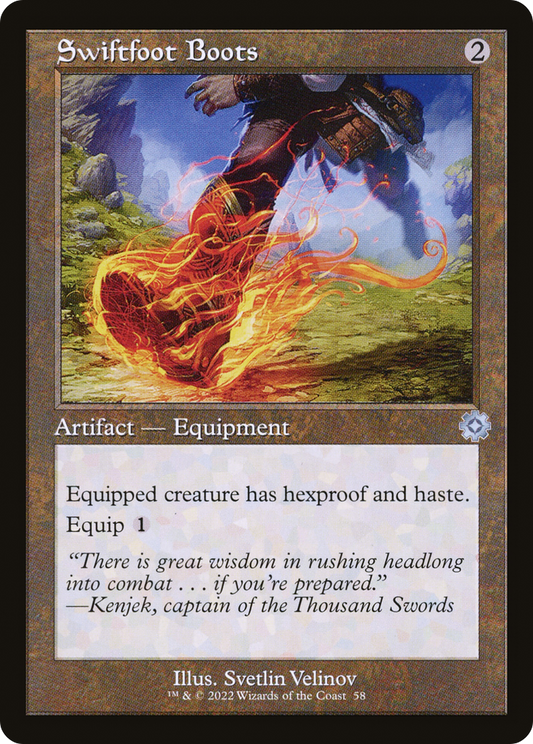 Swiftfoot Boots (BRR-058) - The Brothers' War Retro Artifacts - Premium MTG Single from Wizards of the Coast - Just $0.94! Shop now at Game Crave Tournament Store