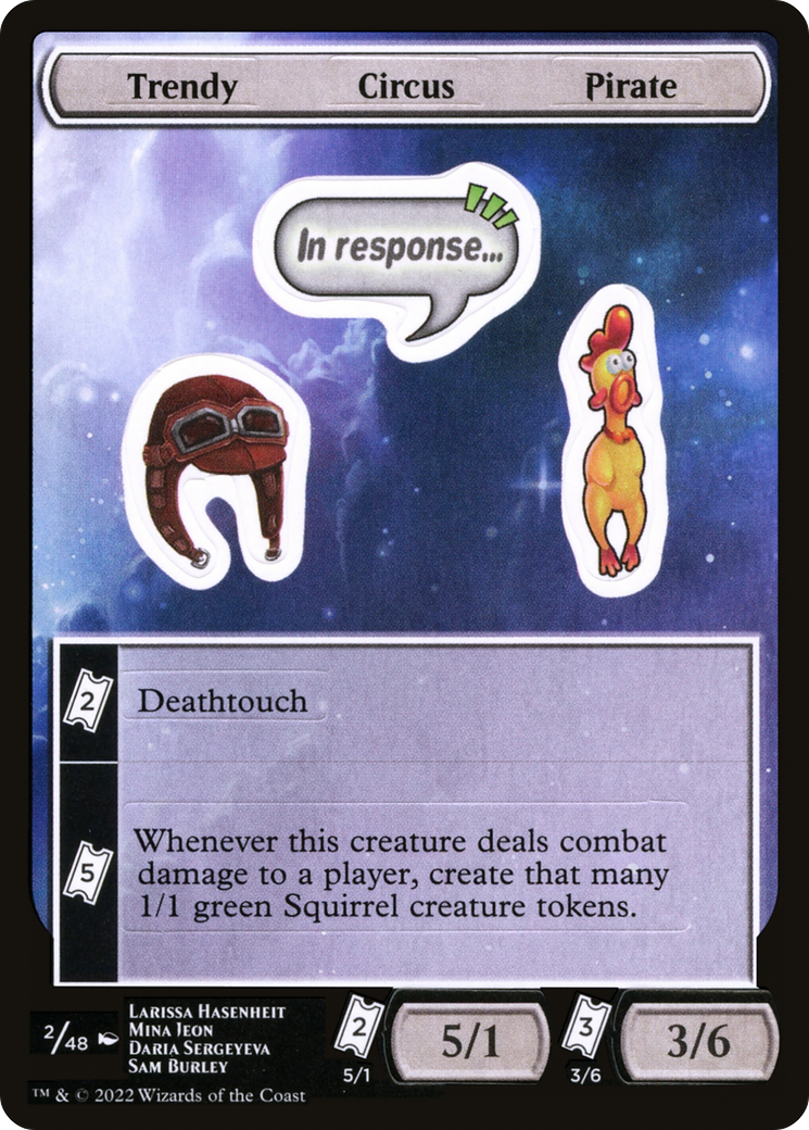 Trendy Circus Pirate (SUNF-002) - Unfinity Sticker Sheets - Premium MTG Single from Wizards of the Coast - Just $0.08! Shop now at Game Crave Tournament Store