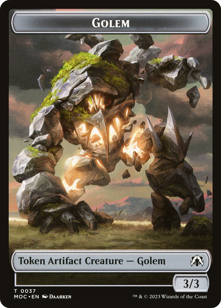 Golem (TMOC-037) - March of the Machine Commander Tokens - Premium MTG Single from Wizards of the Coast - Just $0! Shop now at Game Crave Tournament Store