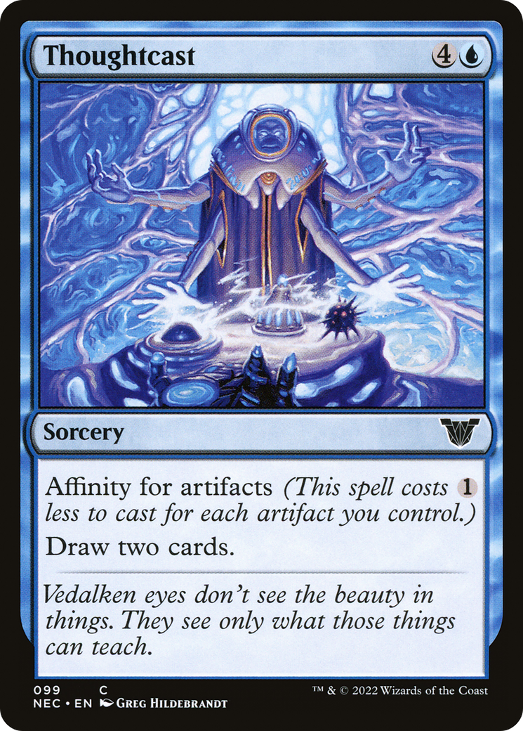 Thoughtcast (NEC-099) - Neon Dynasty Commander - Premium MTG Single from Wizards of the Coast - Just $1.05! Shop now at Game Crave Tournament Store